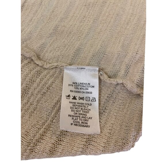 Nic+Zoe Linen Cardigan Beige Size L - Picture 4 of 13